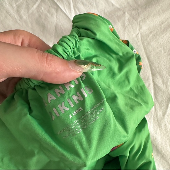 frankie’s bikinis green floral two piece SOLD TOGETHER NEVER WORN NO TAGS - Picture 5 of 6